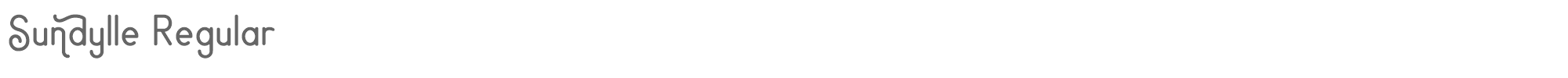 Sample characters Sundylle Font